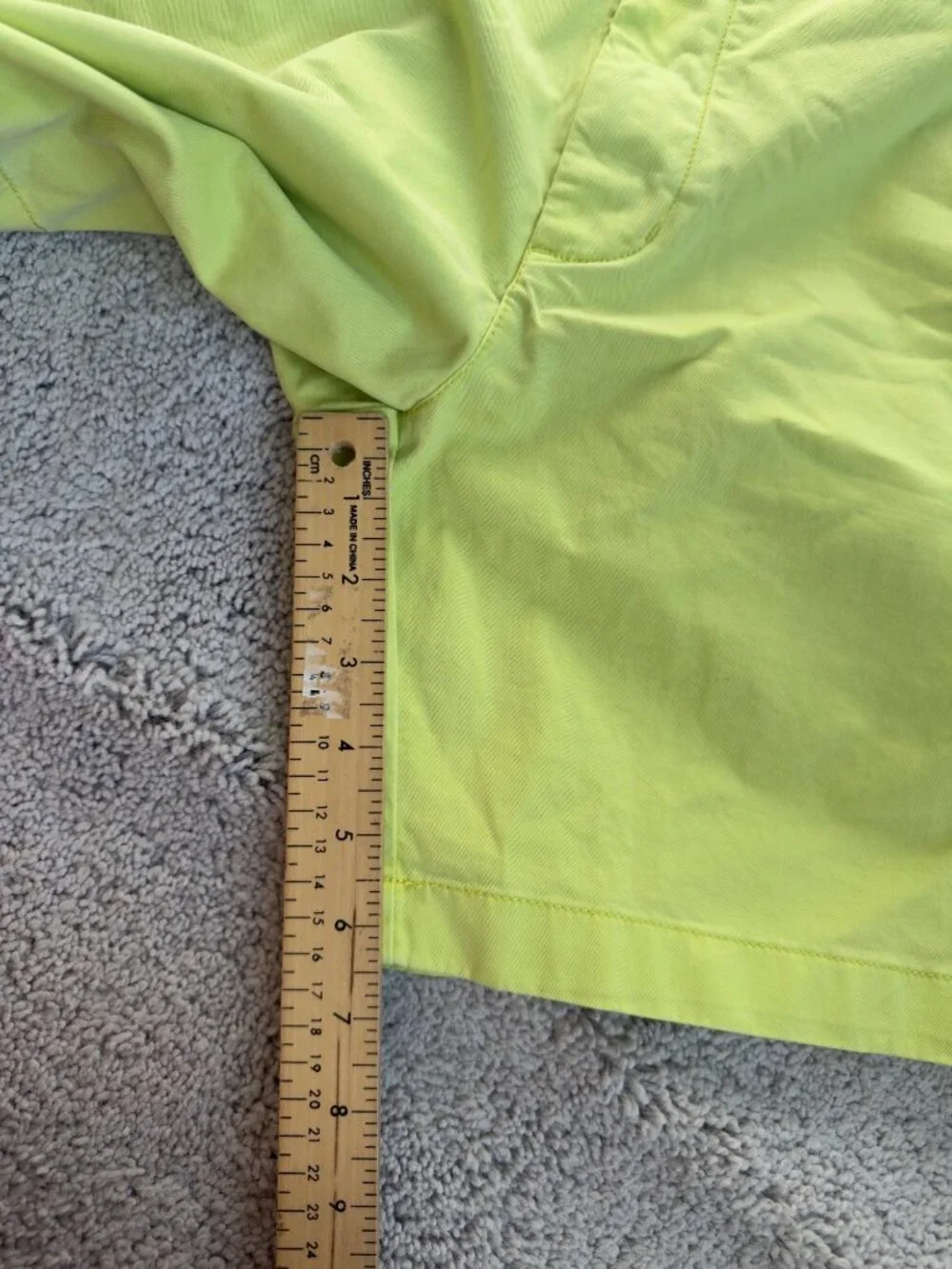 Vineyard Vines Shorts Mens Size 35 Breaker Short Lime Yellow Cotton Stretch